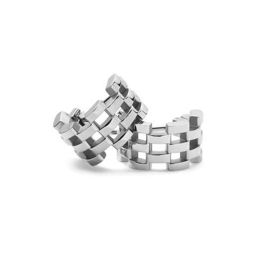 5-Link Earrings Silver
