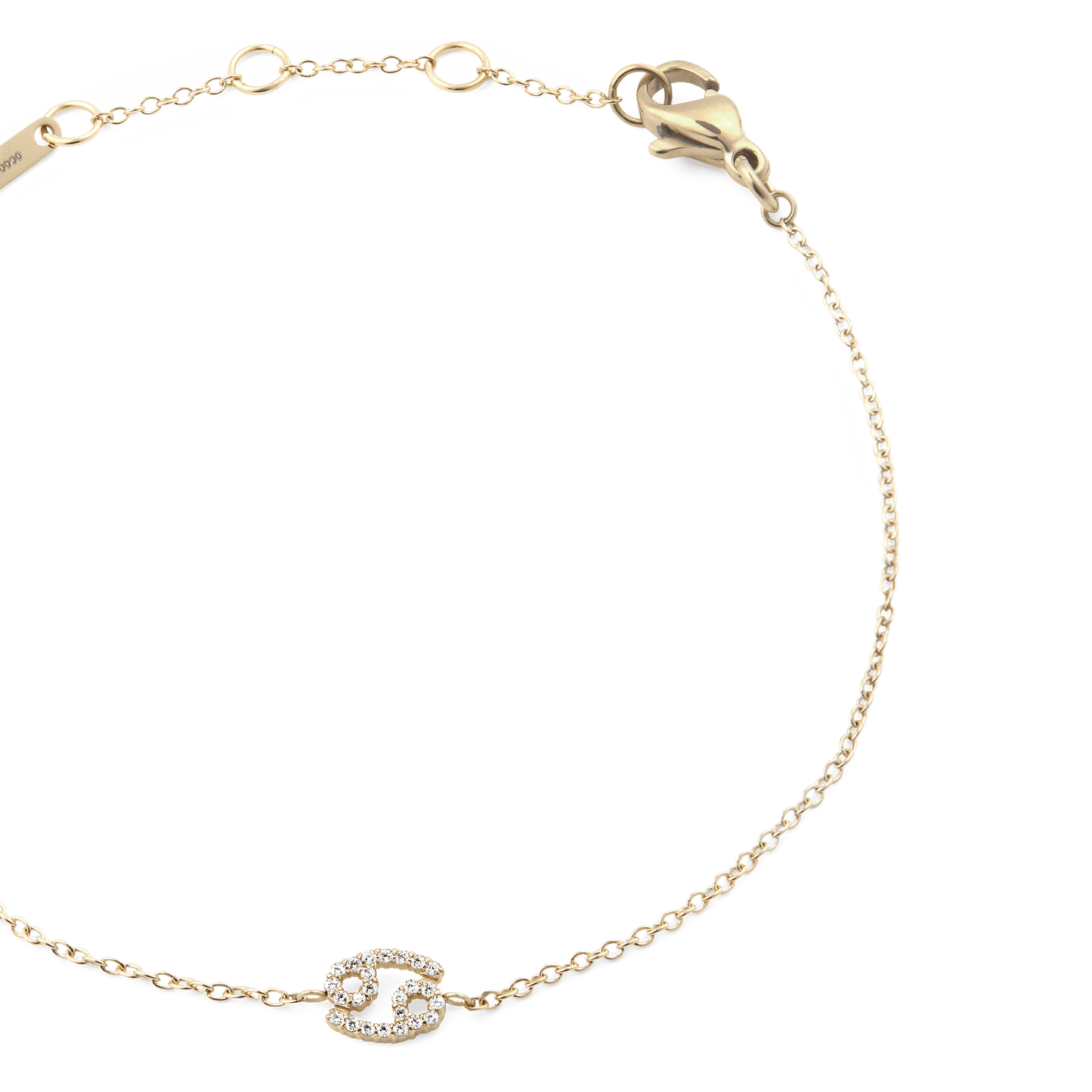 Crystal Zodiac Chain Bracelet Gold
