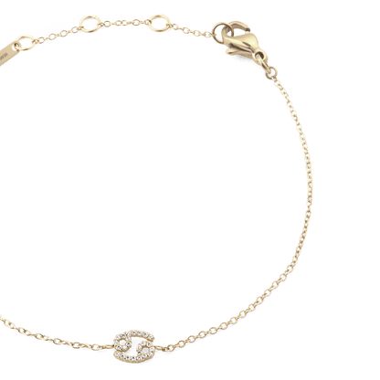 Crystal Zodiac Chain Bracelet Gold