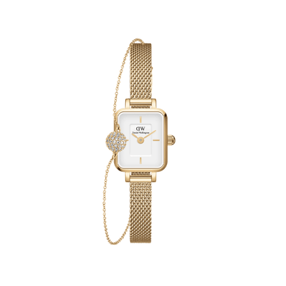 Quadro Mini & Pavé Crystal Gold Set