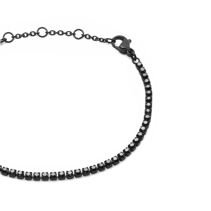 Black Crystal Tennis Bracelet