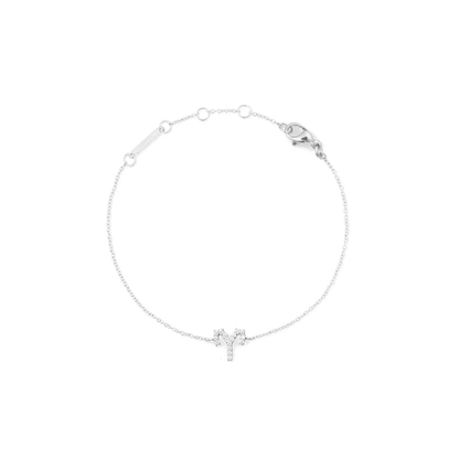 Crystal Zodiac Chain Bracelet Silver