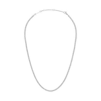 Classic Tennis Necklace Silver